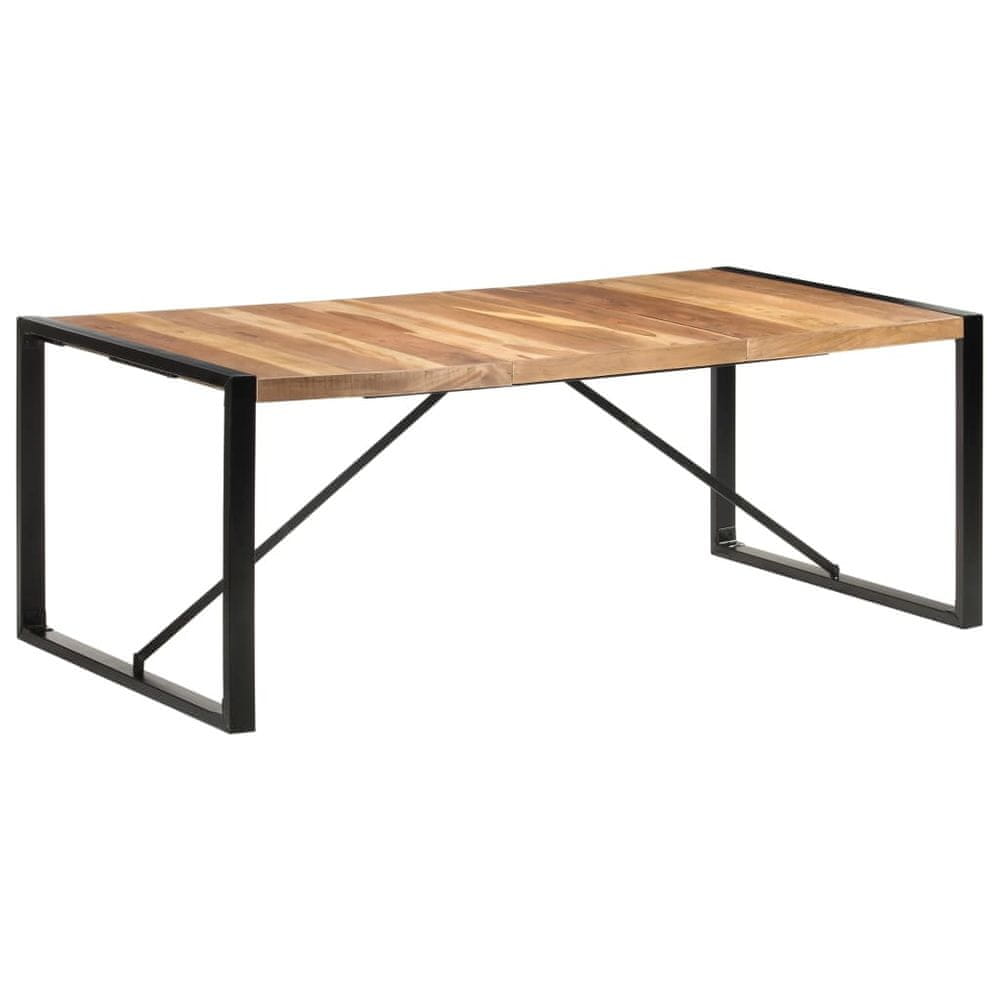 Vidaxl Jedálenský stôl 200x100x75 cm masívne drevo so sheeshamovou úpravou